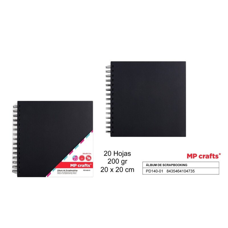 BLOC PAPEL MADRID PAPEL NEGRO 20*20 200G BLOC 20H PD140-01