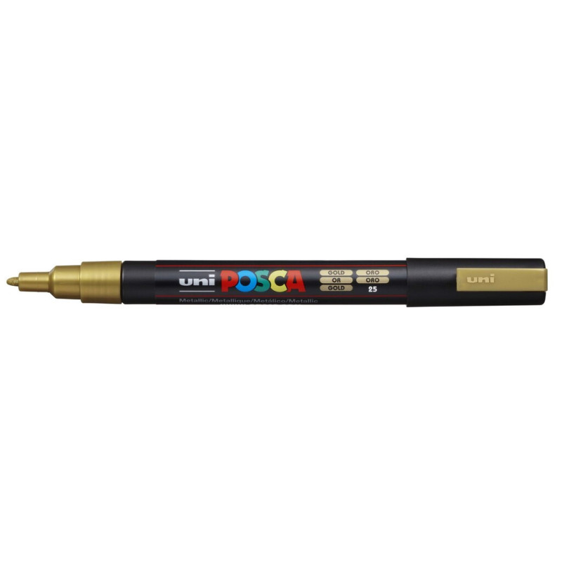 MARCADOR UNI-BALL POSCA PC-3M PUNTA REDONDA 0,9-1,3MM ORO -25-