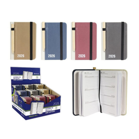 MINI AGENDA POESSA26 POCKET SEMANA VISTA CON LAPICERO2026 333419