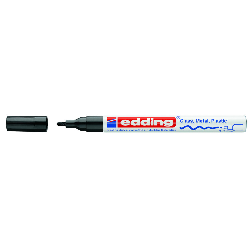 MARCD. EDDING 751 NEGRO 1-2MM TINTA OPACA