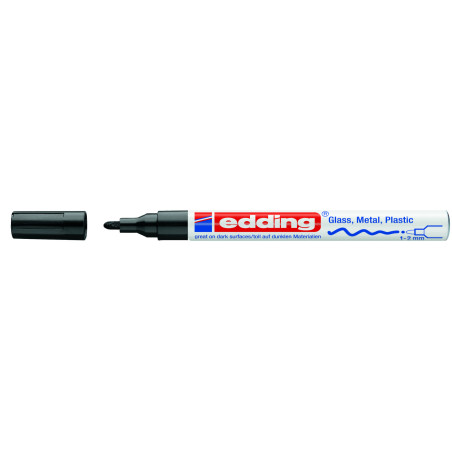 MARCD. EDDING 751 NEGRO 1-2MM TINTA OPACA