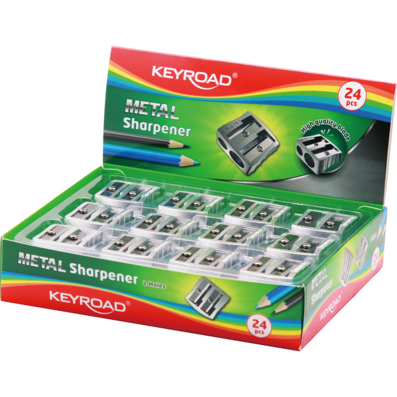SACAPUNTAS METAL DOBLE KEYROAD KR971684 12,5*15,5 SAFTA22