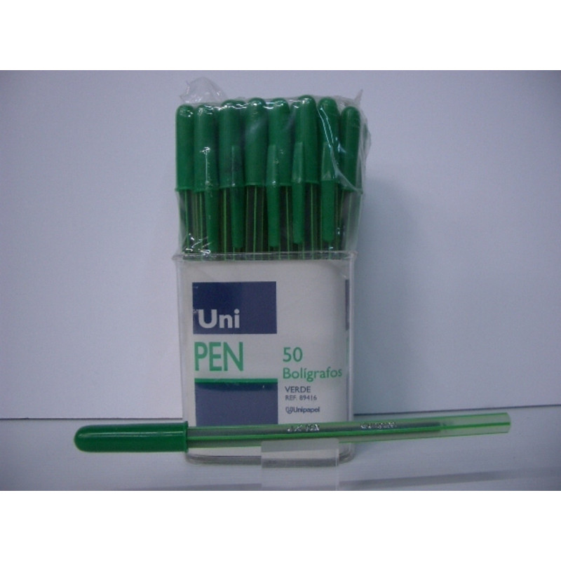 BOLIGRAFO UNI PEN CRISTAL VERDE C/50U 89416 ^