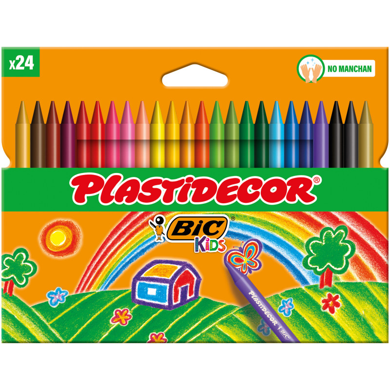 CERAS PLASTIDECOR COLORES 24U BIC 9203013