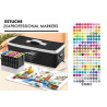 ROTULADOR DOBLE PUNTA PROFESIONAL MARKERS CAJA REGALO 204 COLORES SURTIDOS AB-1204 ALEX BOG