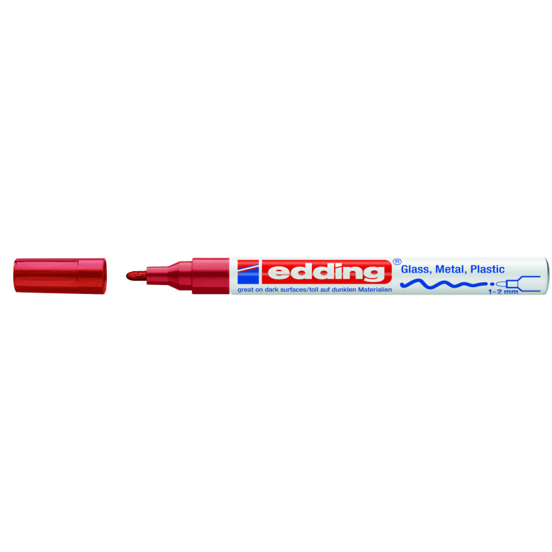 MARCD. EDDING 751 ROJO 1-2MM TINTA OPACA