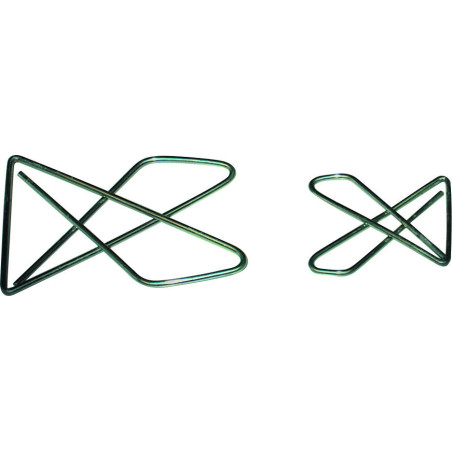 CLIPS MARIPOSA PLATEADO Nº 20 60MM C/25 UD APLI