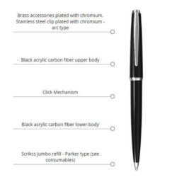 BOLIGRAFO SCRIKSS VINTAGE 33 NEGRO 57565