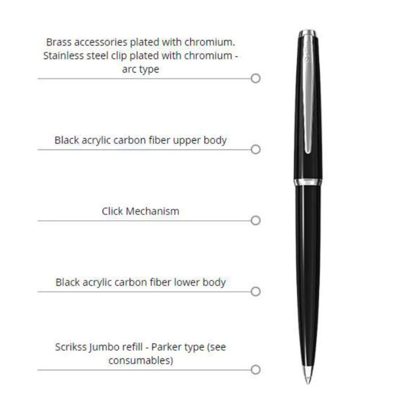 BOLIGRAFO SCRIKSS VINTAGE 33 NEGRO 57565