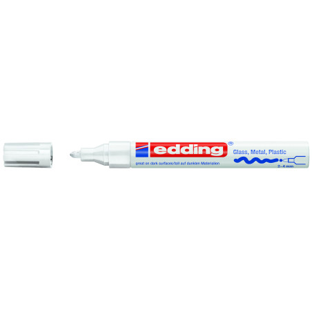 MARCD. EDDING 750 BLANCO 2-4MM TINTA OPACA
