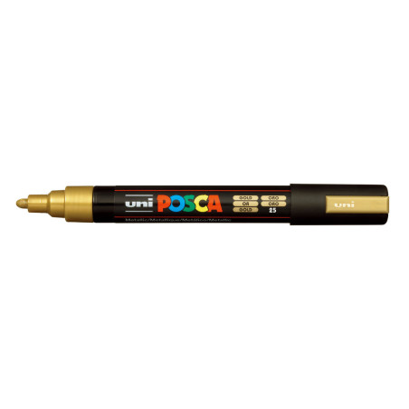 MARCADOR UNI-BALL POSCA PC-5M PUNTA REDONDA 1,8-2,5MM ORO -25-