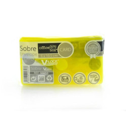 DOSSIER VELCRO OFFICEBOX 6,2*10,5 AMARILLO BOLSA 10U 90653
