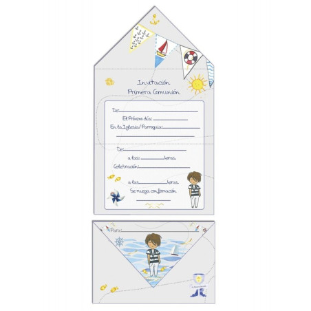 TARJETA INVITACION COMUNION ARGU SOBRE NIÑO 42687