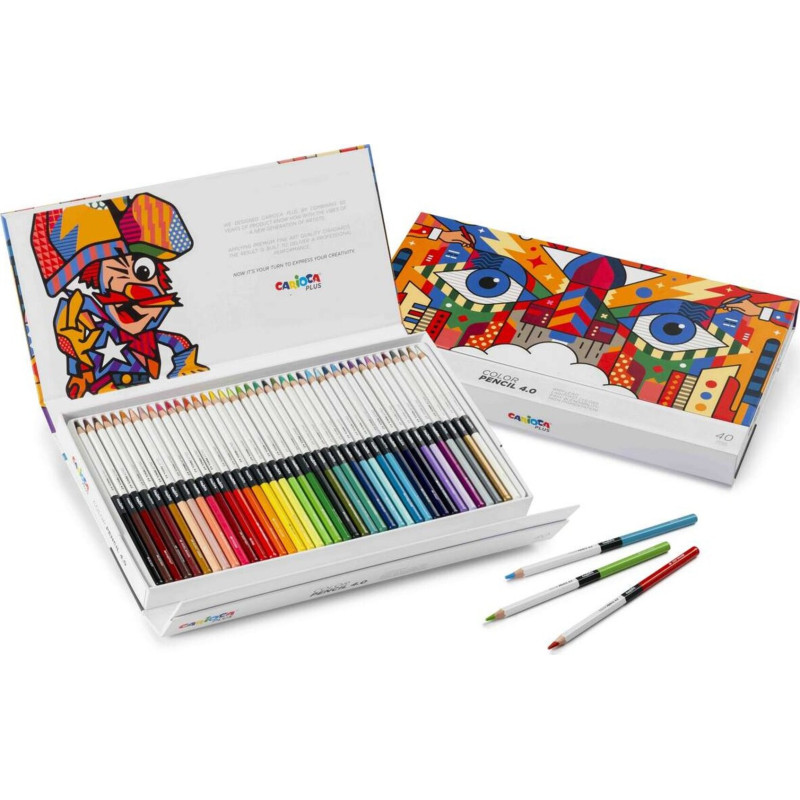 LAPICES COLOR CARIOCA PLUS 4.0 CAJA REGALO 40U 45204