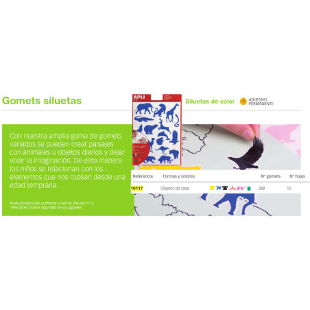 ETIQUETAS APLI GOMETS OBJETOS CASA 12H REF.10117 ^