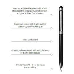 BOLIGRAFO SCRIKSS TECHNICA TOUCH LARGO NEGRO 71783