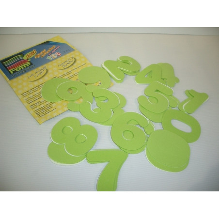 FIGURAS EVA 2MM ADHESIVAS NUMEROS F1108-099 ^
