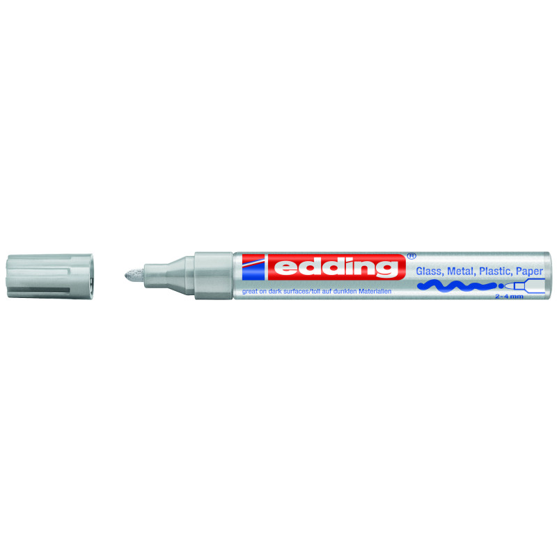 MARCD. EDDING 750 PLATA 2-4MM TINTA OPACA