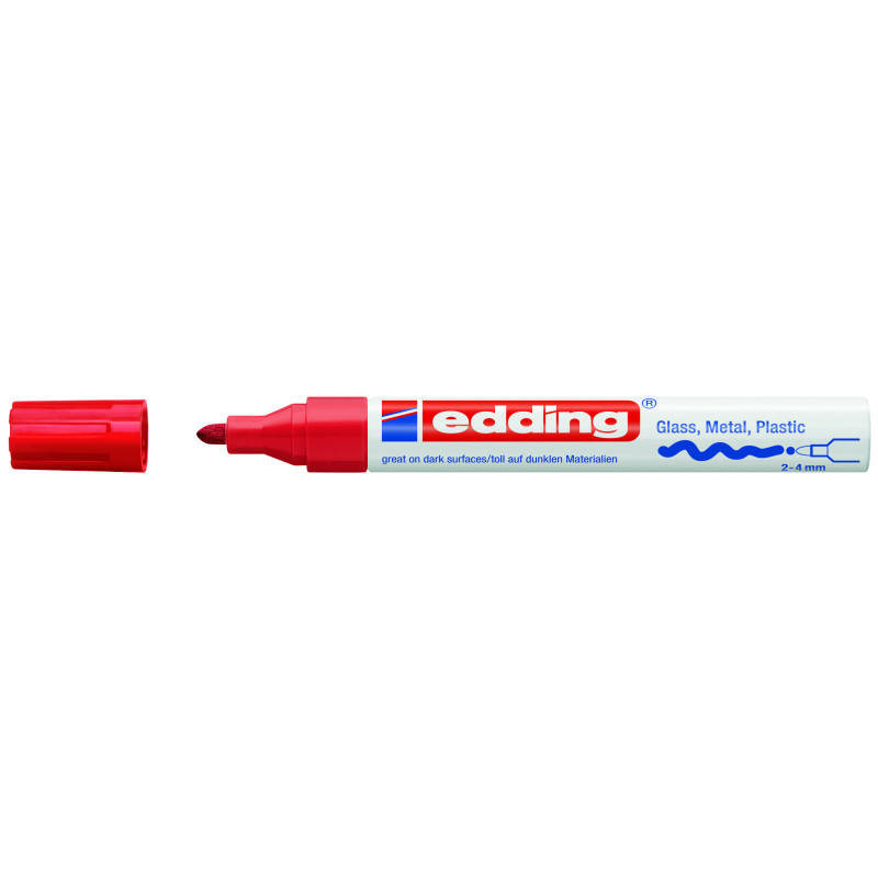MARCD. EDDING 750 ROJO 2-4MM TINTA OPACA