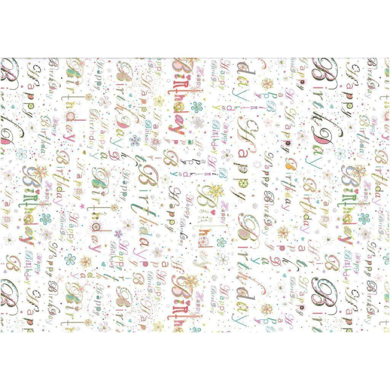 PAPEL REGALO 50*70 ARGU TURNOWSKY BIRTHDAY PTE 10H 39091 MOD 9 ^
