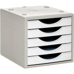 MODULO 5 CAJONES ECOGREEN ARCHIVOTEC GRIS CAJONES BLANCOS ARCHIVO 2000