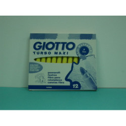 ROTULADOR GIOTTO TURBO MAXI FILA AMARILLO C/12U 456002