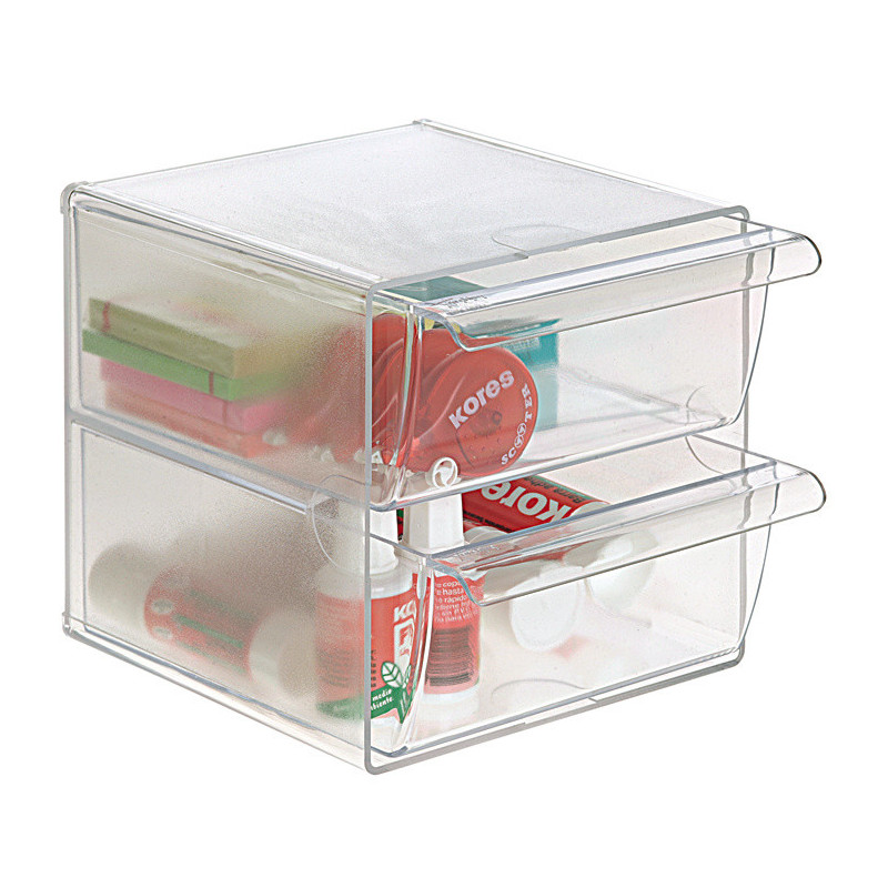 ARCHICUBO 2 CAJONES GRANDES CRISTAL ARCHIVO 2000