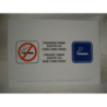 LETRERO PVC 21*30 ZONA PROHIBIDO FUMAR EXCEPTO ZONAS MOD.43 OFICIAL ^