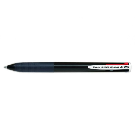 BOLIGRAFO PILOT SUPER GRIP G-4 COLORES CARCASA NEGRA BPKGG-35M-B UNIDAD (12)