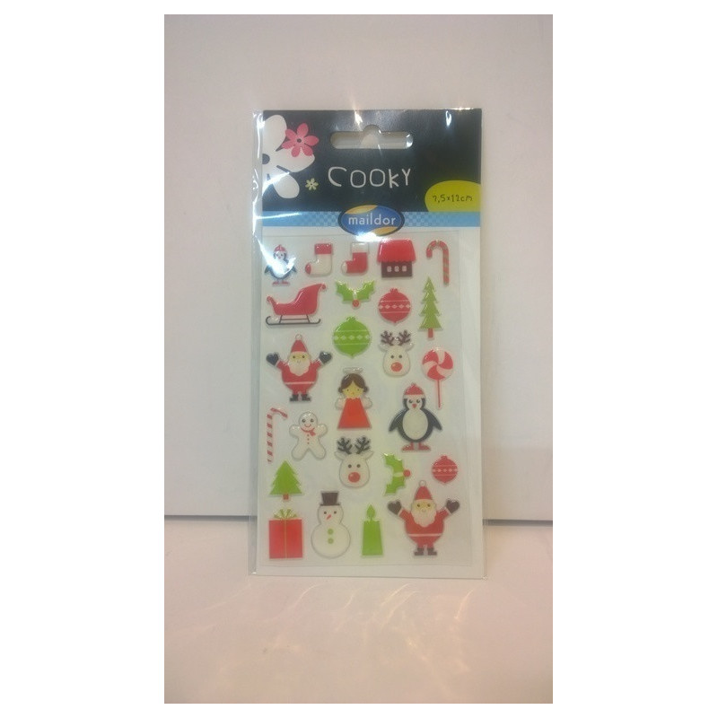 STICKER MAILDOR COOKY NAVIDAD 7,5*12CM MUÑECOS 560504 ^