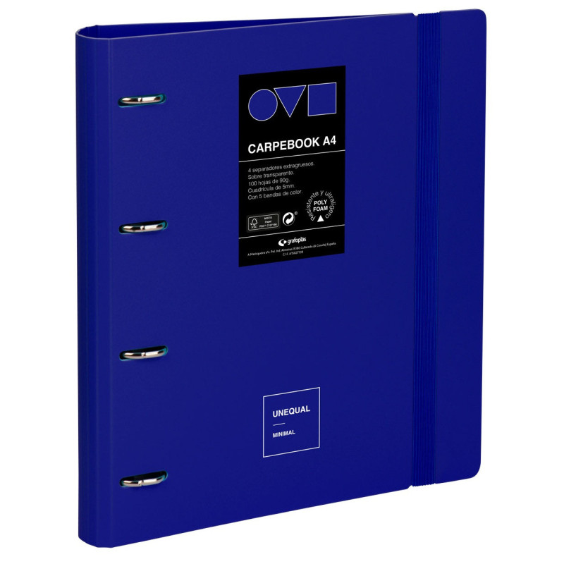 CARPEBOOK 4D35 A4 UNEQUAL MINIMAL AZUL