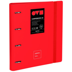 CARPEBOOK 4D35 A4 UNEQUAL MINIMAL ROJO