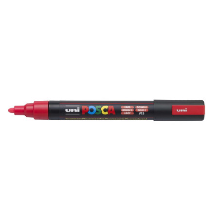 MARCADOR UNI-BALL POSCA PC-5M PUNTA REDONDA 1,8-2,5MM FLUOR ROJO -F15-