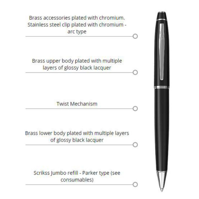 BOLIGRAFO SCRIKSS NOBLE 35 NEGRO 54137