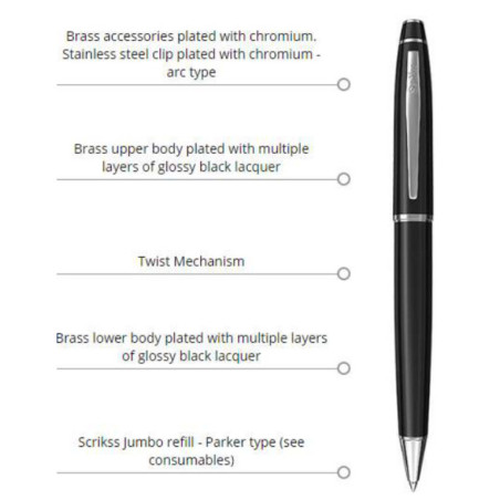 BOLIGRAFO SCRIKSS NOBLE 35 NEGRO 54137