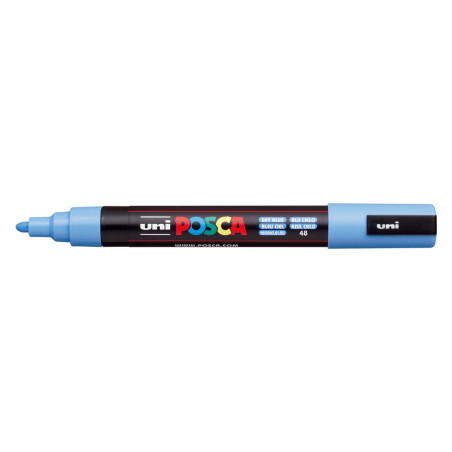 MARCADOR UNI-BALL POSCA PC-5M PUNTA REDONDA 1,8-2,5MM AZUL CIELO -48-