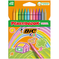 CERAS PLASTIDECOR CJ.12u. BIC PASTEL