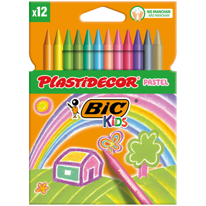 CERAS PLASTIDECOR CJ.12u. BIC PASTEL