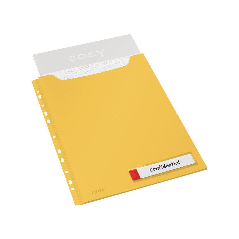 PACK 3 FUNDAS PRIVACIDAD LEITZ COSY GRAN CAPACIDAD A4 AMARILLO