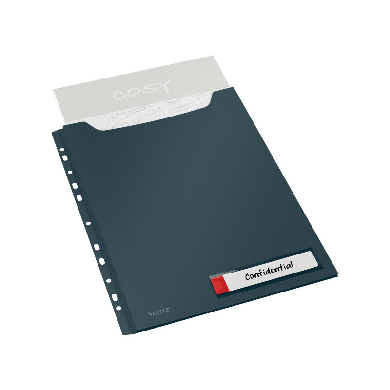 PACK 3 FUNDAS PRIVACIDAD LEITZ COSY GRAN CAPACIDAD A4 GRIS