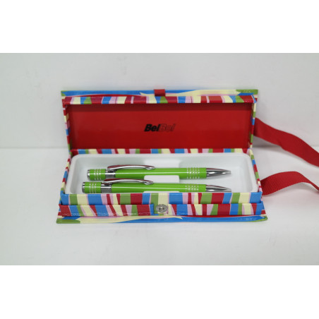 JUEGO LEBER BOLIGRAFO PORTAMINAS 0,5 ALU GRIP VERDE 92.348-04