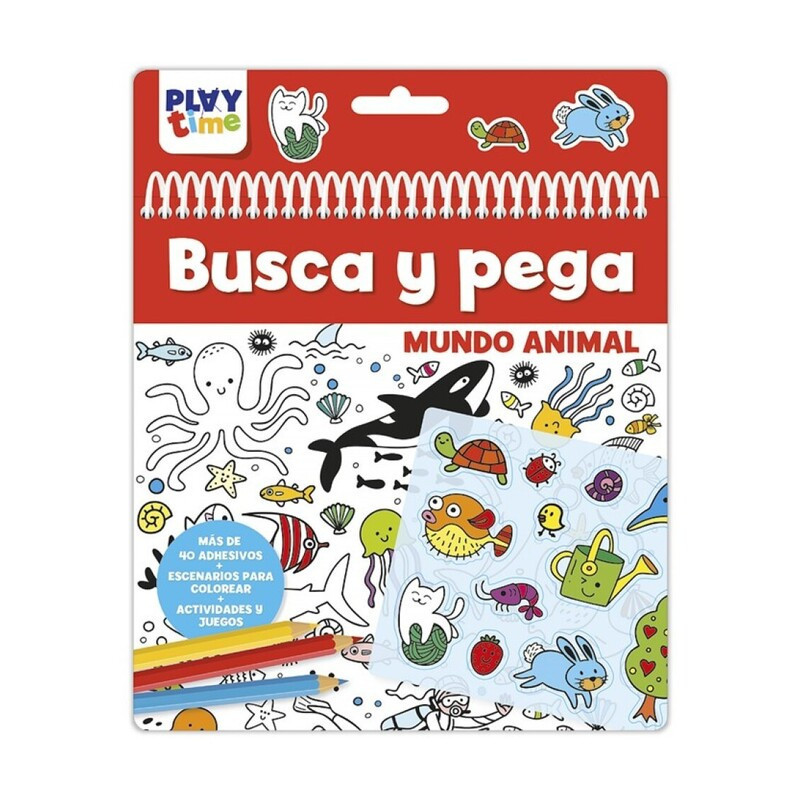 JUEGO IMAGILAND PLAYTIME BUSCA Y PEGA MUNDO ANIMAL PTL004