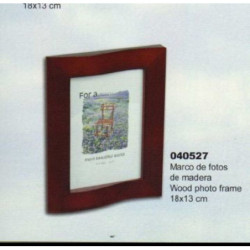 MARCO FOTO MISA MADERA ONDA CAOBA 13*18 040527 ^