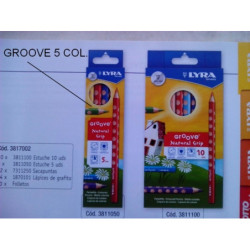 LAPIZ GIOTTO LYRA GROOVE TRIANGULAR 5 COLORES 3811050 FILA