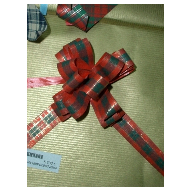 LAZO PARA FORMAR 19MM ESCOCES BRILLO PTE 50U