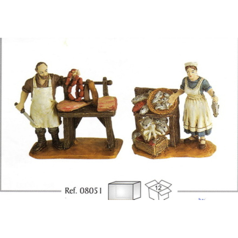 CARNICERO Y PESCATERA PLASTICO 8CM OLIVER  08051 C/2U ^