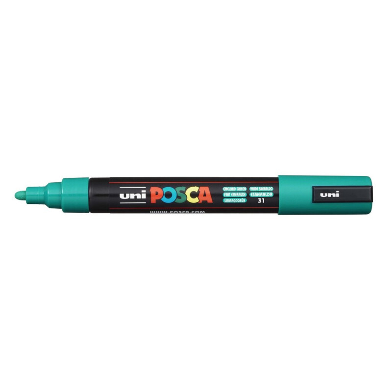 MARCADOR UNI-BALL POSCA PC-5M PUNTA REDONDA 1,8-2,5MM VERDE ESMERALDA -31-