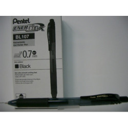 ROTULADOR PENTEL ENERGELX 0,7MM RETRACTIL NEGRO C/12U BL107-A