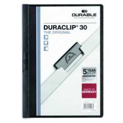 DOSSIER PINZA METAL A4 30H. NEGRO DURACLIP DURABLE