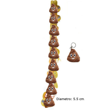 LLAVERO PELUCHE ALEX BOG EMOTICONOS CACA 10MOD EKK-5511 ^